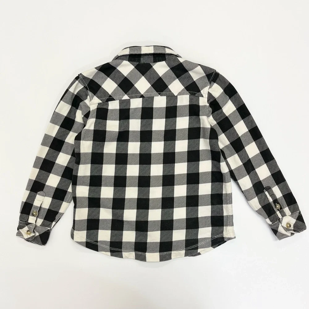 Hanna Andersson Flannel Button Down Shirt 110 cm